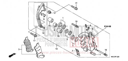 L. FRONT BRAKE CALIPER (CB1100A) CB1100AD de 2013